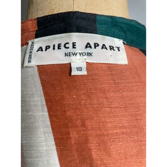 Apiece Apart Striped Linen Silk Blouse - Picture 6 of 6